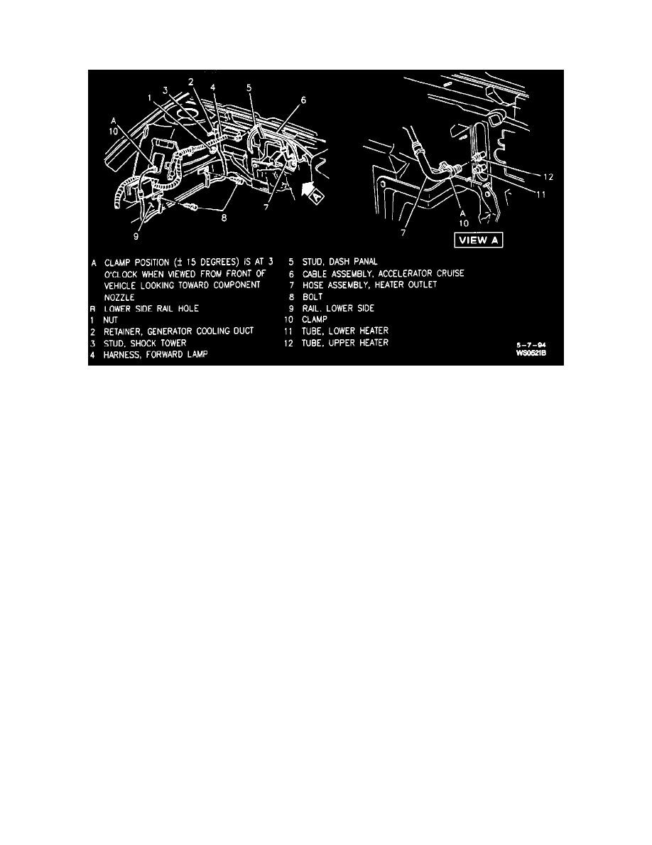 Engine, Cooling and Exhaust > Cooling System > Heater Hose > Component  Information > Service and Repair > Heater Inlet Hose/Pipe > Page 3169