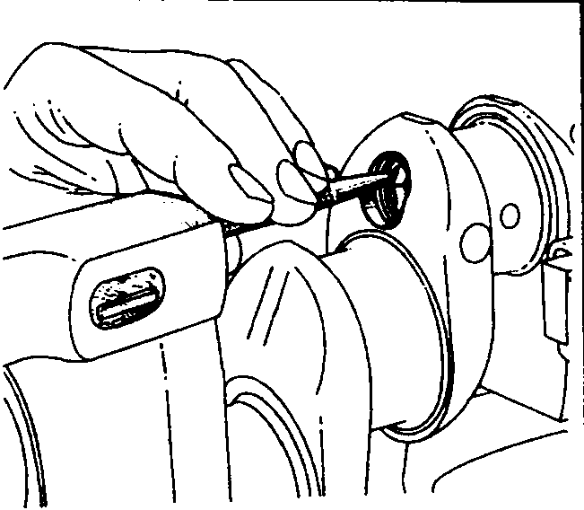 Oil gallery plugs are peened in position