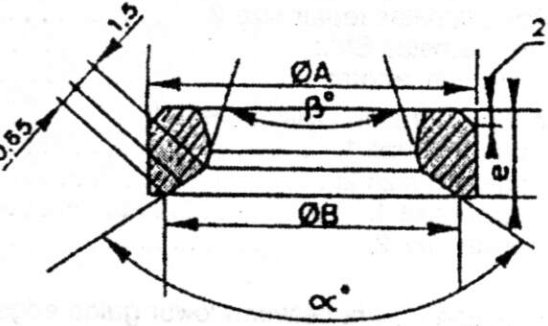 Cylindrical bearing housing with angular dimensions and tolerances