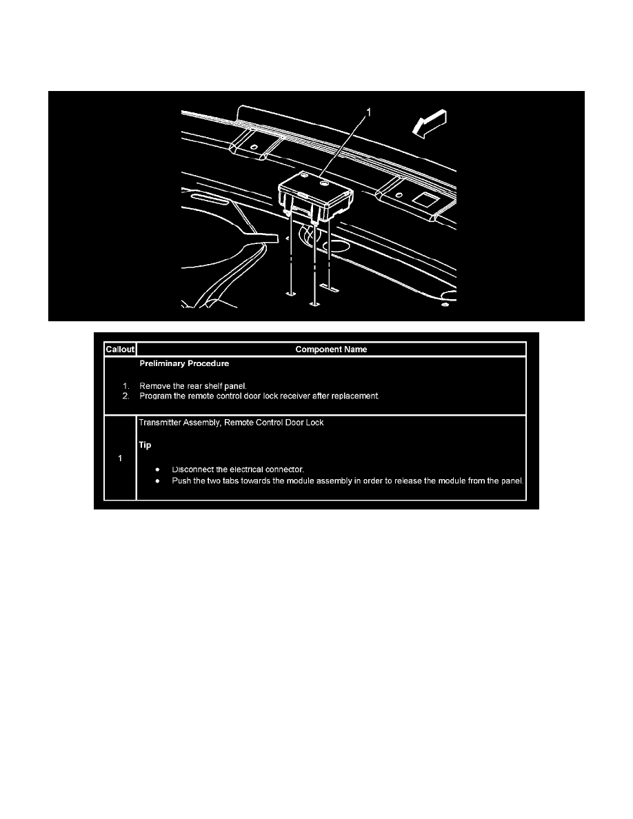 Body and Frame > Locks > Keyless Entry > Keyless Entry Receiver > Component  Information > Service and Repair > Remote Control Door Lock Receiver  Replacement ...