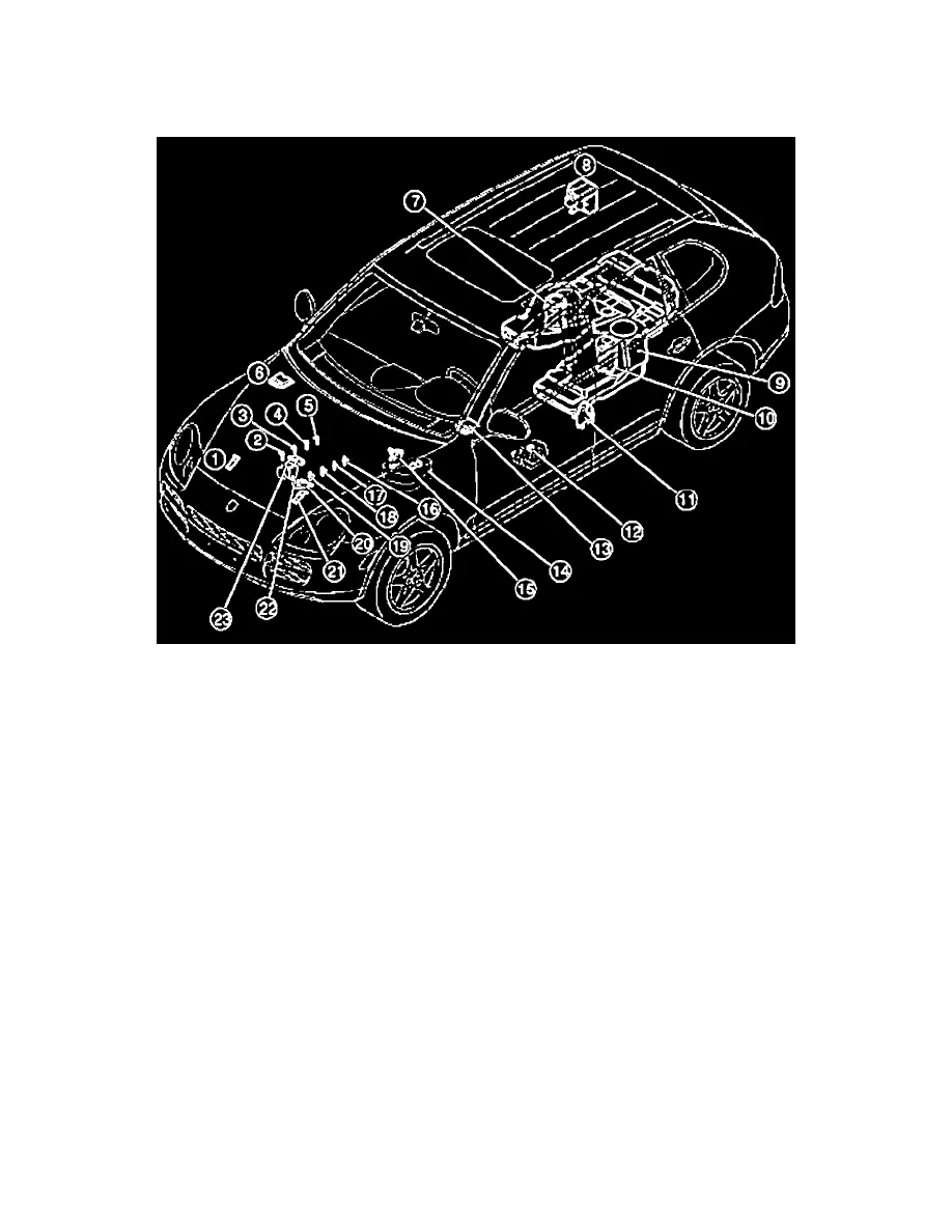Porsche Workshop Manuals Cayenne S 9pa V8 4 5l 2003 Maintenance Fuses And Circuit Breakers Relay Box Component Information Locations Relay Carrier Support Locations Page 1774