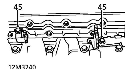 Remove bolt securing inlet manifold to support bracket.