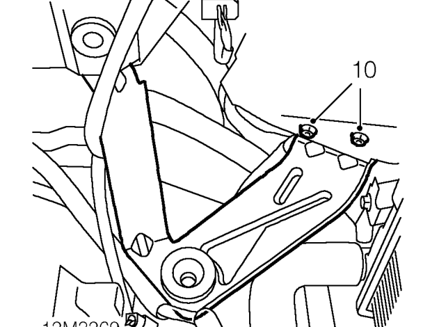 Engine and gearbox assembly – Remove battery tray and charcoal canister assembly.