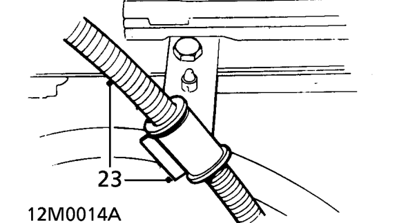 Remove clutch cable tension spring ’C’ clip