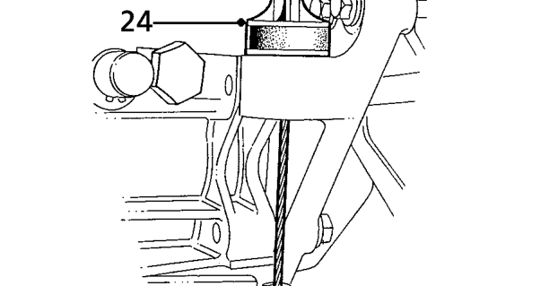 Release clutch cable from bulkhead clip.