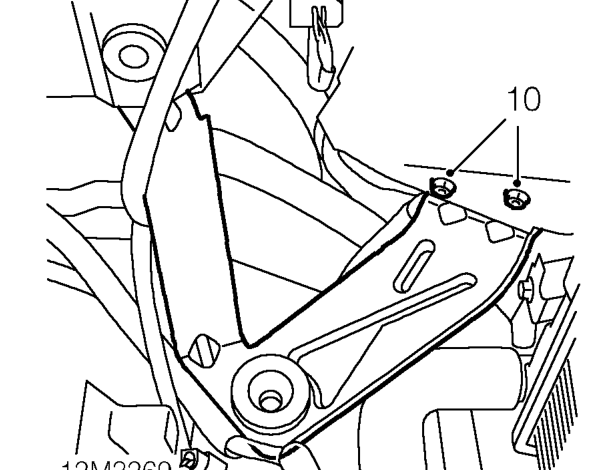 Engine and automatic gearbox assembly – Remove battery tray and charcoal canister assembly.