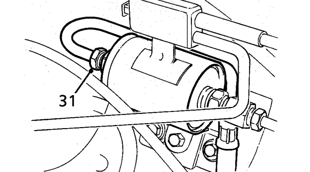 Position cloth to fuel feed union.