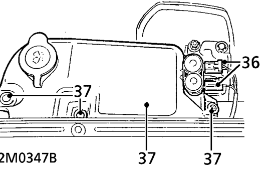 Depress plastic collar and disconnect brake servo hose from inlet manifold.