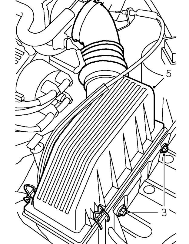 Air cleaner – Remove battery. See REPAIR MANUAL - Electrical.
