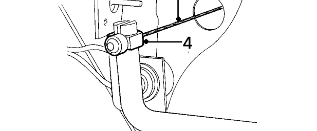 Throttle cable – Rotate collar through 90° and release cable from bulkhead.