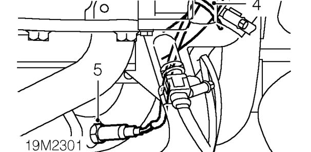 Heated oxygen (ho2s) sensor – Release multiplug from bracket on coolant rail.