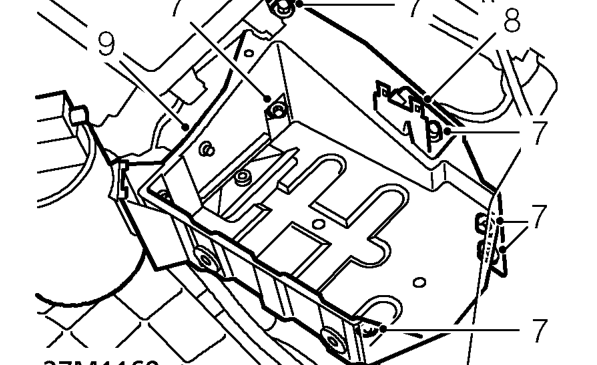 Gearbox assembly – Release clip and disconnect charcoal canister hose from fuel tank breather pipe.