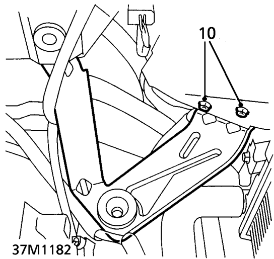 Gearbox assembly – Remove battery tray and charcoal canister assembly.