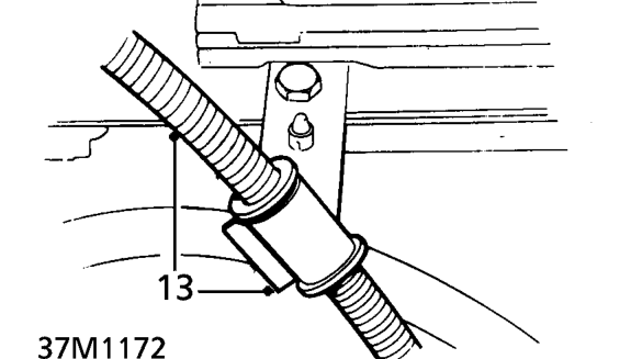 Remove clutch cable tension spring ’C’ clip