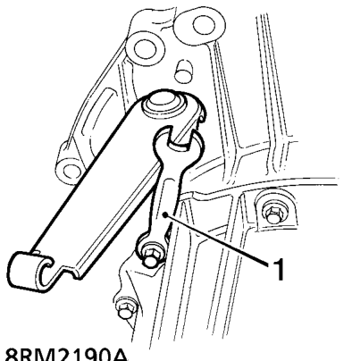 Release gearbox from engine, raise and manoeuvre gearbox clear of engine compartment.