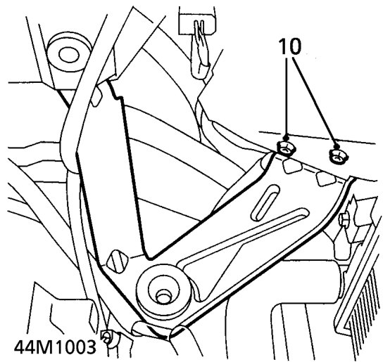 Remove battery tray and charcoal canister assembly.
