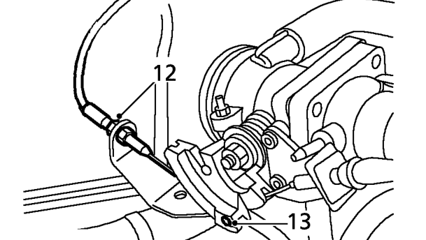 Release clip securing speedo cable joint and separate upper from lower cable.