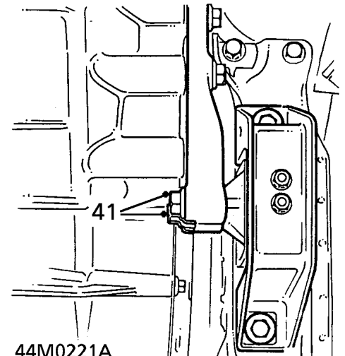 Support engine on a jack.