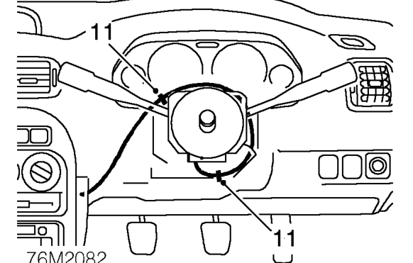 Remove front console. See BODY, Interior trim components.