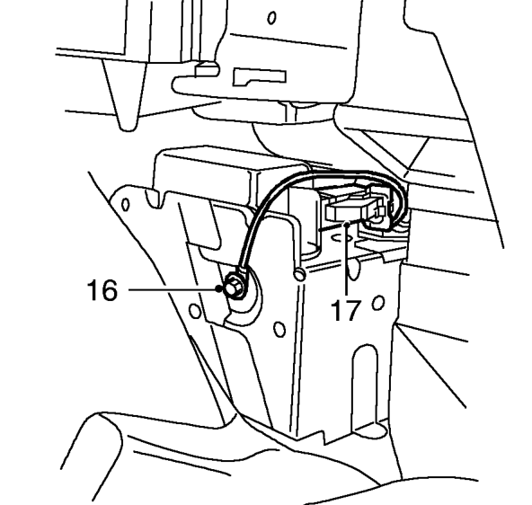 Remove cover from SRS control unit.