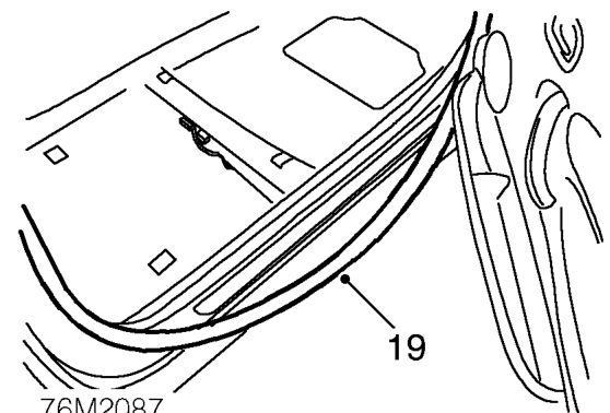 Remove both front seats. See BODY, Seats and seat belts.
