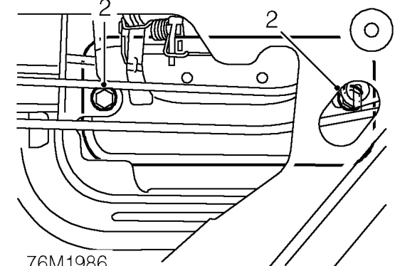 Rear door outside handle – Remove rear door plastic sheet. See Interior trim components.