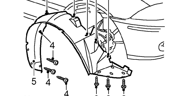 Wheel arch liner – Remove road wheel(s).