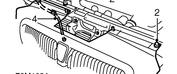 Bonnet release cable – Remove bonnet lock. See this section.