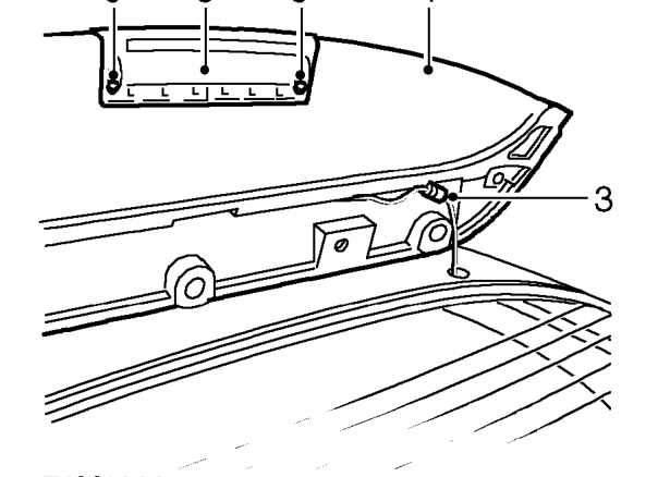 Tailgate spoiler – Remove 4 bolts securing spoiler to tailgate.