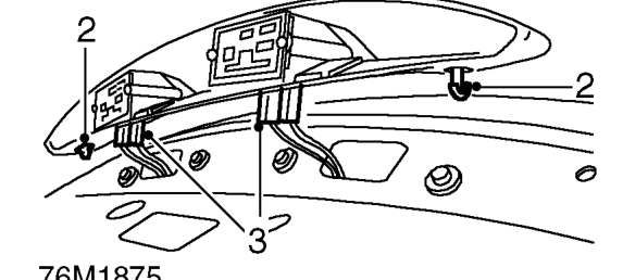 Tailgate applique – Using special tool 18G 1766 , remove 4 fixings securing applique to tailgate.