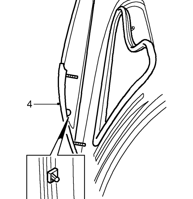 Rear quarter glass - 3 door – Remove 3 screws securing window latch to body.