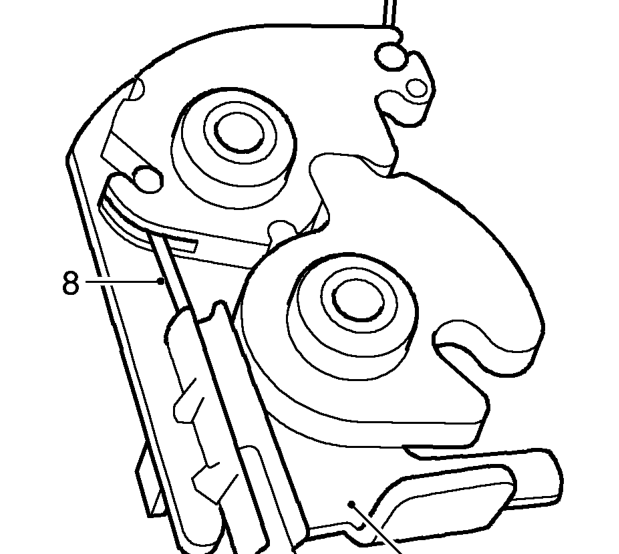 Both latches: – Remove 2 Torx screws securing latch to seat frame.