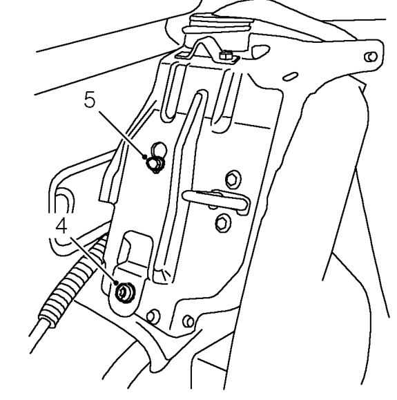 Rear seat belt - side - 3 door – Remove seat belt stalk.