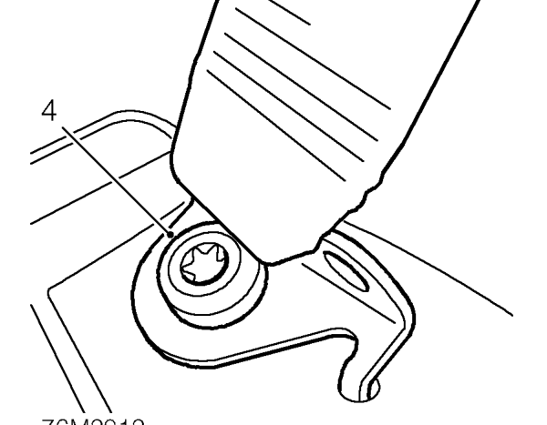 Rear seat belt - side - 5 door – Remove seat belt stalk.