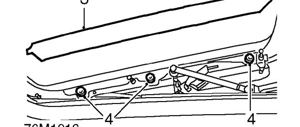 Sun roof glass height adjustment – Move sun roof glass to tilt position.