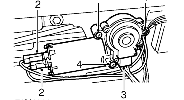 Sun roof motor – Remove headlining. See Interior trim components.