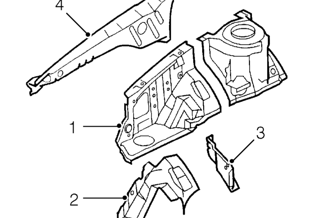 Valance – The bonnet assembly is serviced without hinges which are available separately.