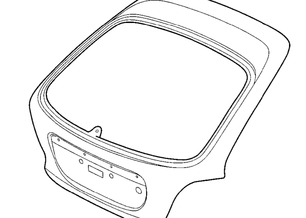 Tailgate – Rear body parts are serviced as an assembly (4) and also as separate rear body reinforceme