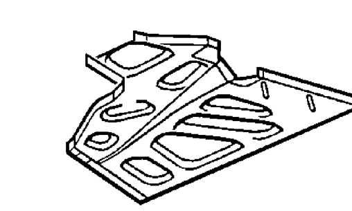 Load floor side – The tailgate is serviced as an assembly without hinges, which are available separately.