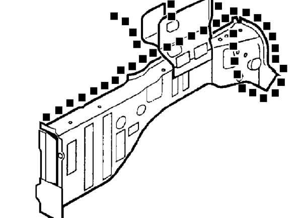 Sidemember assembly – Remove engine. See Workshop Manual, Engine, Repairs.