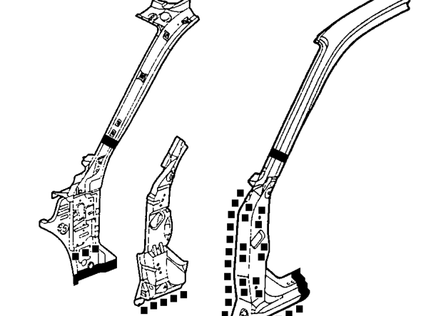 ’a’ post – Remove ’A’ post trim lower casing. See BODY, Interior trim components.