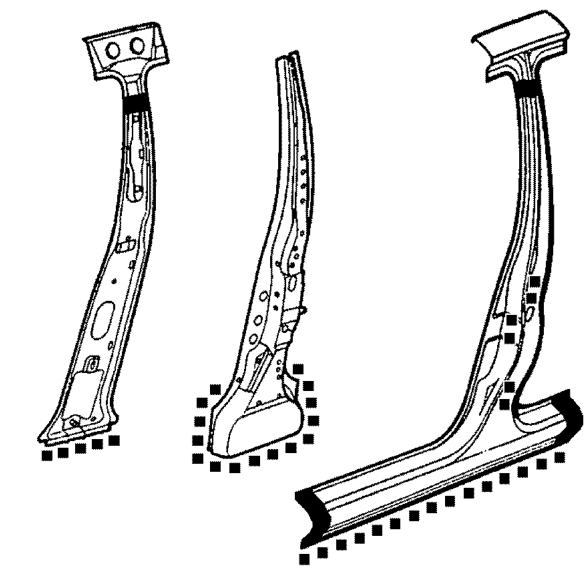 ’bc’ post - 5-door – Remove rear door.