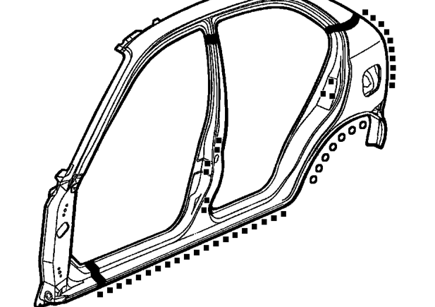 Body side assembly - 5-door – Remove rear door.