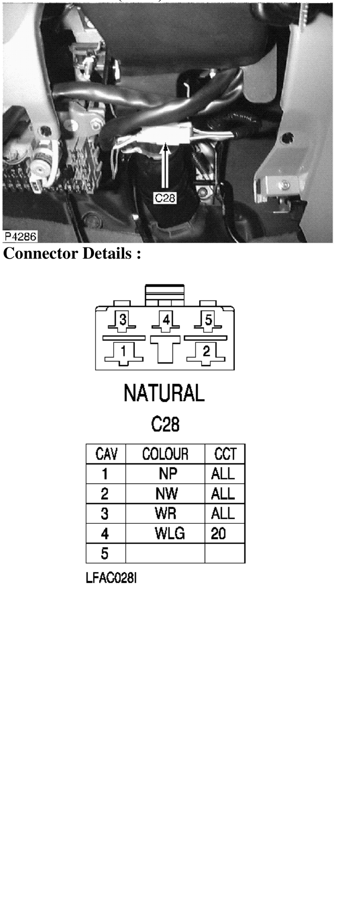 Photo location (lhd) : – Description : Ignition Switch Location : LH side of steering column