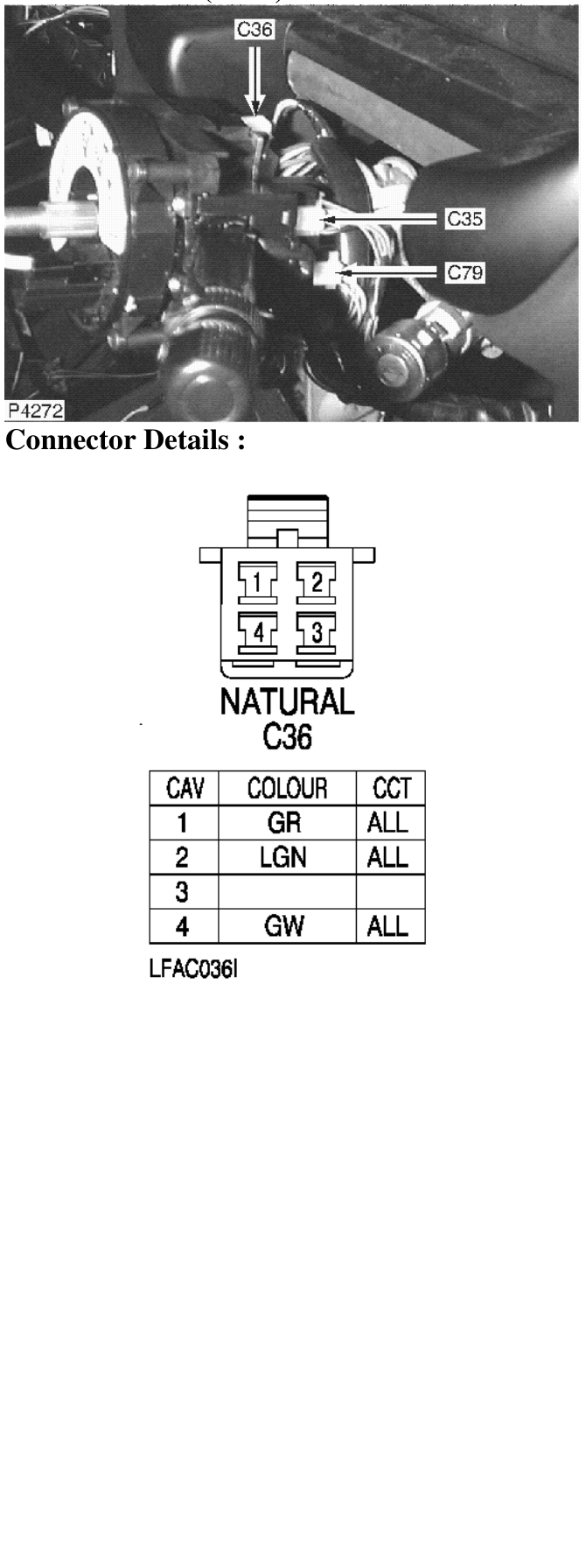 Photo location (lhd) : – Description : Direction Indicator Switch Location : LH side of steering column