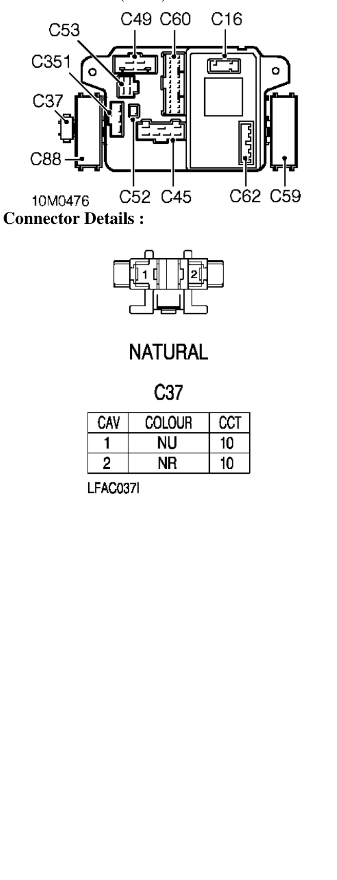 Photo location (lhd) : – Description : Front Fog Lamp Fuseholder Location : Behind passenger compartment fusebox
