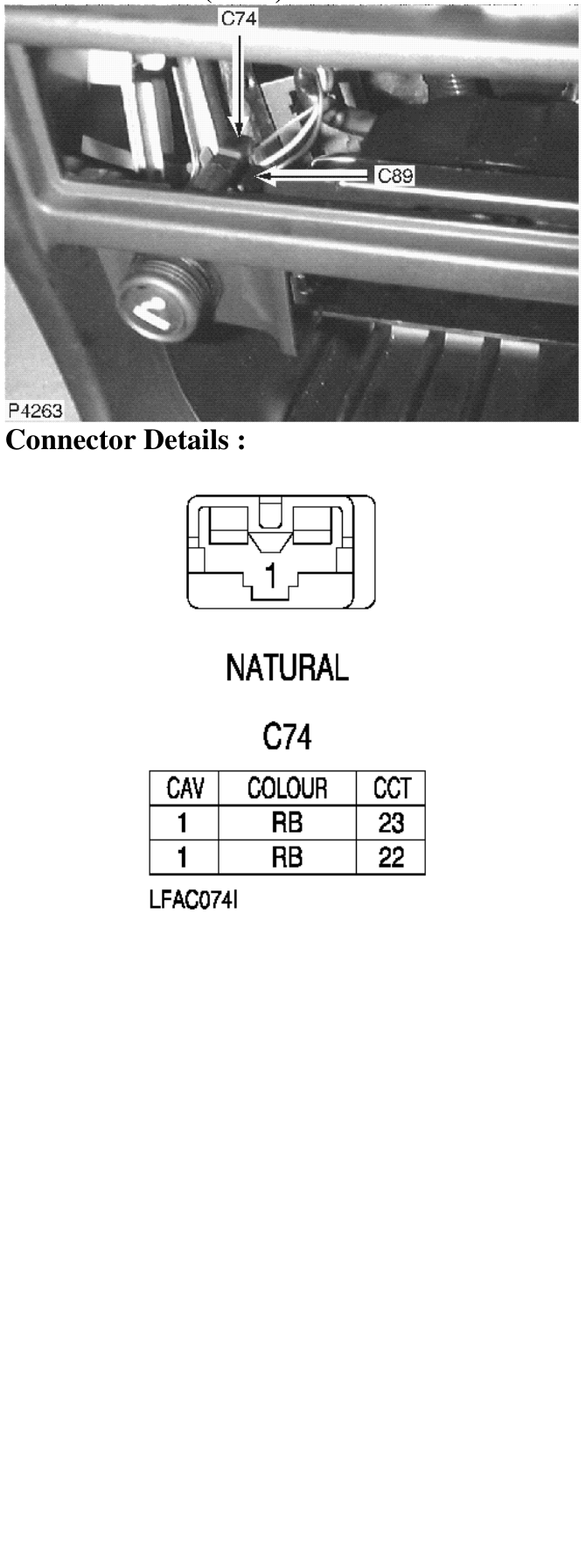 Photo location (lhd) : – Description : Cigar Lighter Location : Behind centre console