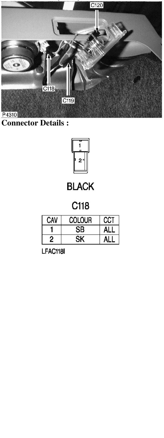 Photo location (rhd) : – Description : RH Rear Speaker Location : Inside luggage compartment, below RH parcel tray 