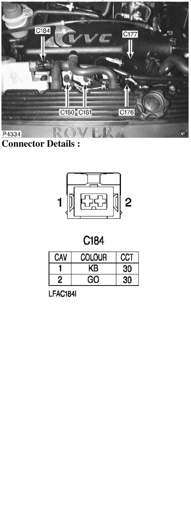 Photo location (l series) : – Description : Oil Temperature Sensor Location : Centre rear of engine