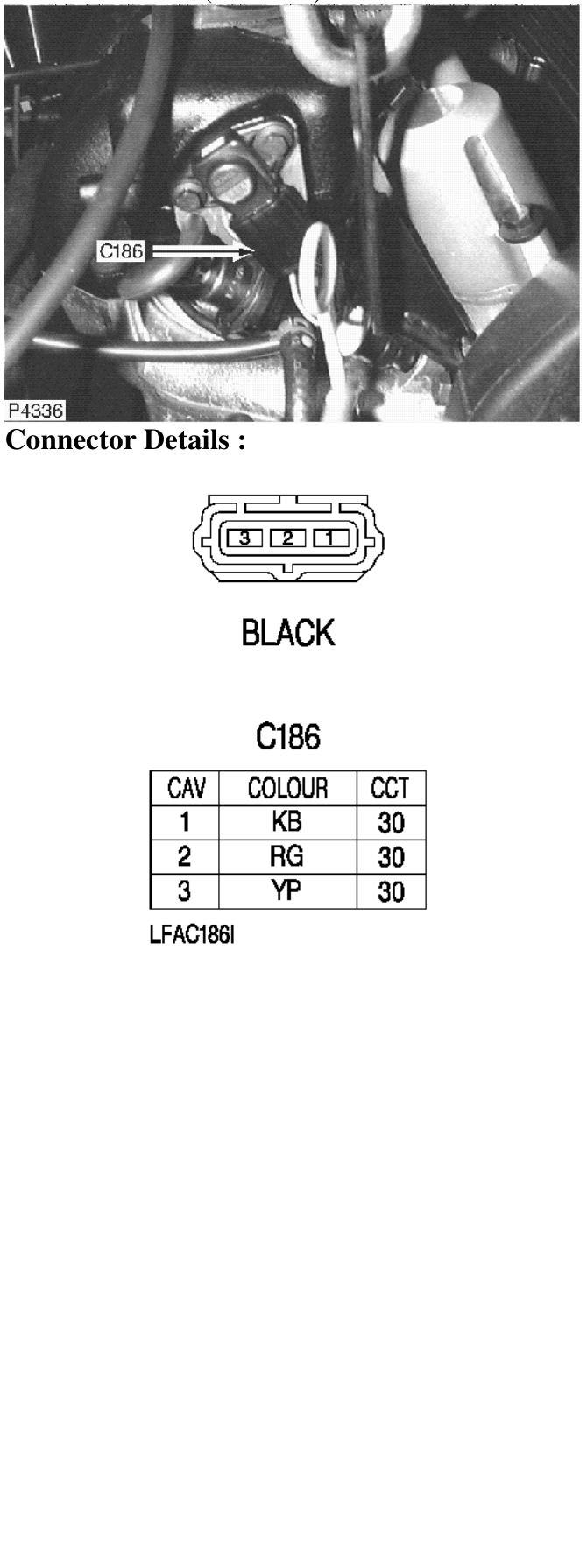Photo location (l series) : – Description : MAP Sensor Location : Front RH side of engine